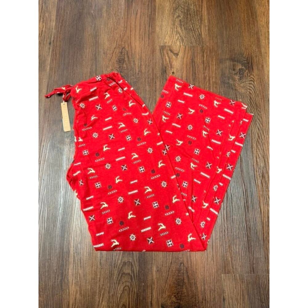 SKIMS SLEEP Pant - Cranberry Vintage Deer Print Size S NWT #1499